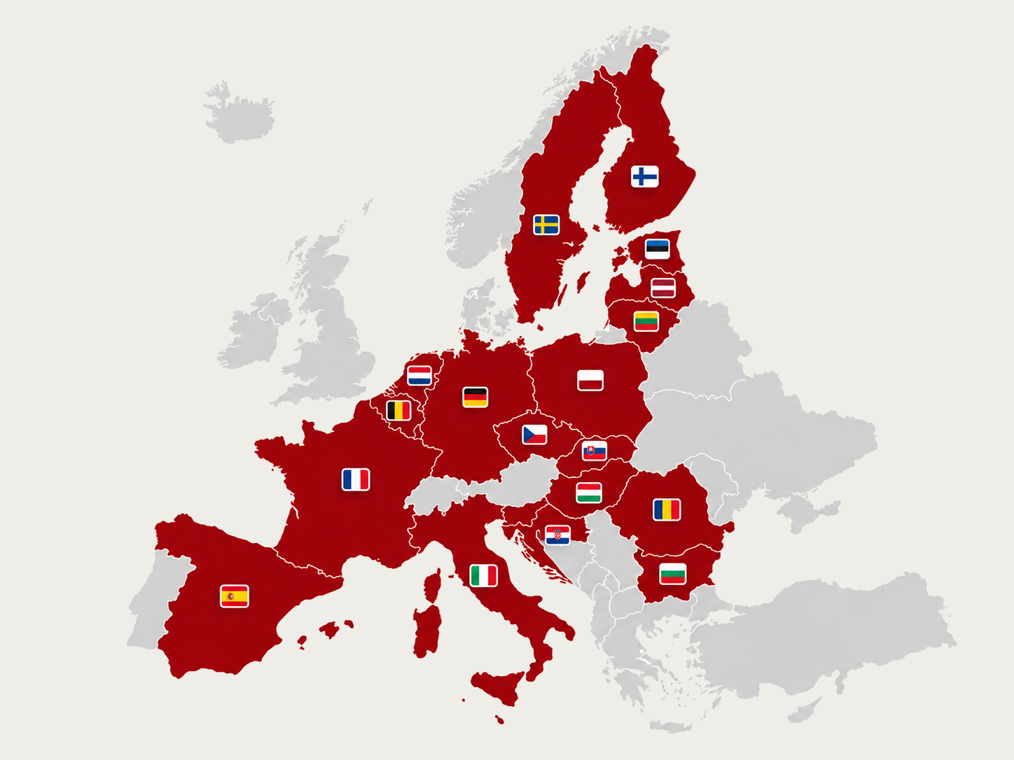 Mapa sprzedaży TEBEA w Europie